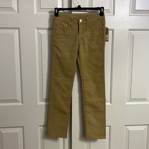 P6- NWT True Religion Boys Beach Nut Brown Corduroy Straight Leg Pants Size 12